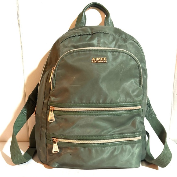 Aimee Kestenberg green nylon backpack - Picture 1 of 11
